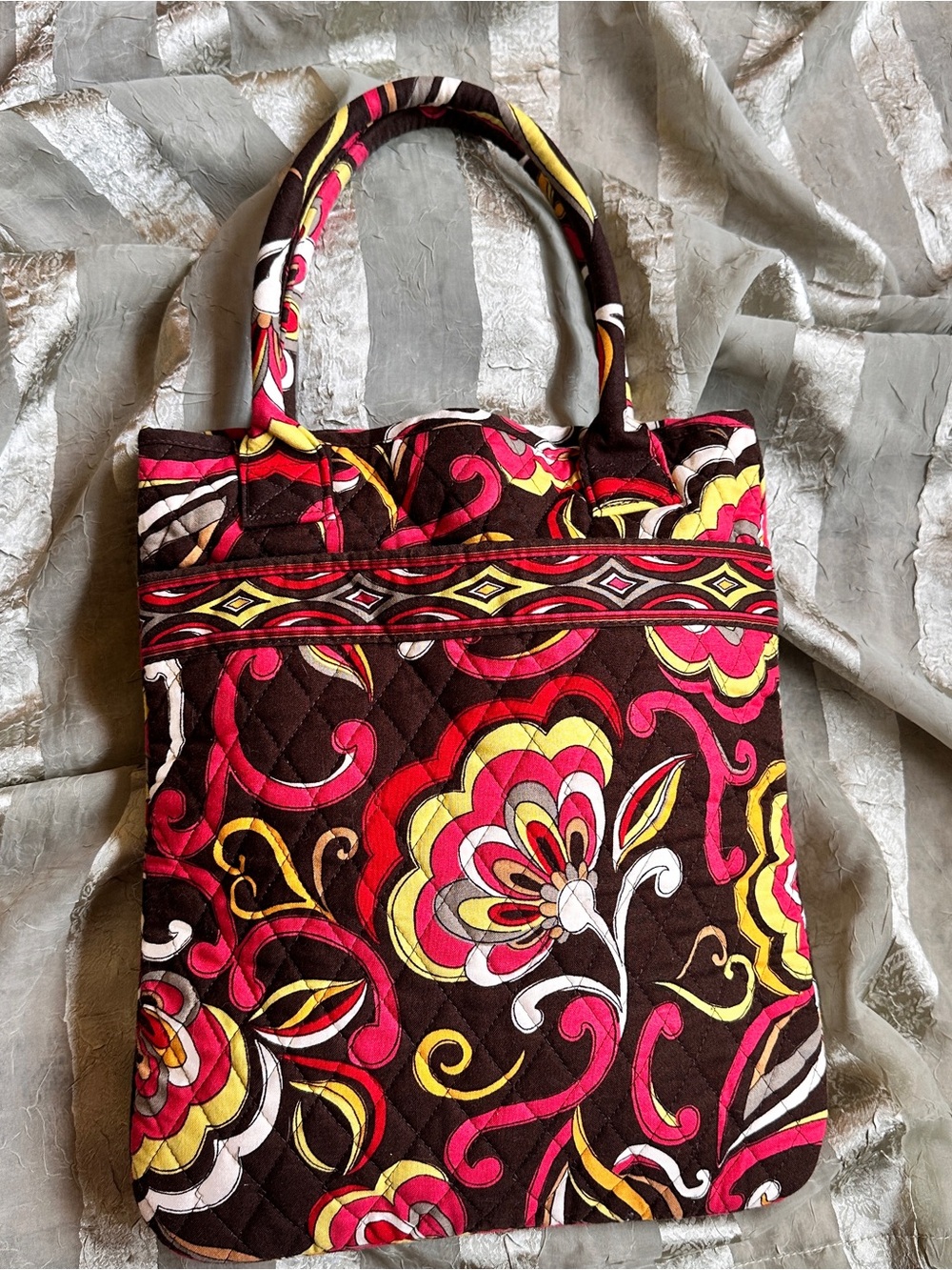 Y2K Vera Bradley Puccini Brown Floral Tote